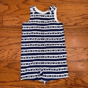 Vintage 90s Class Club Nautical Anchor Coveralls Romper Size 24 Months Boys